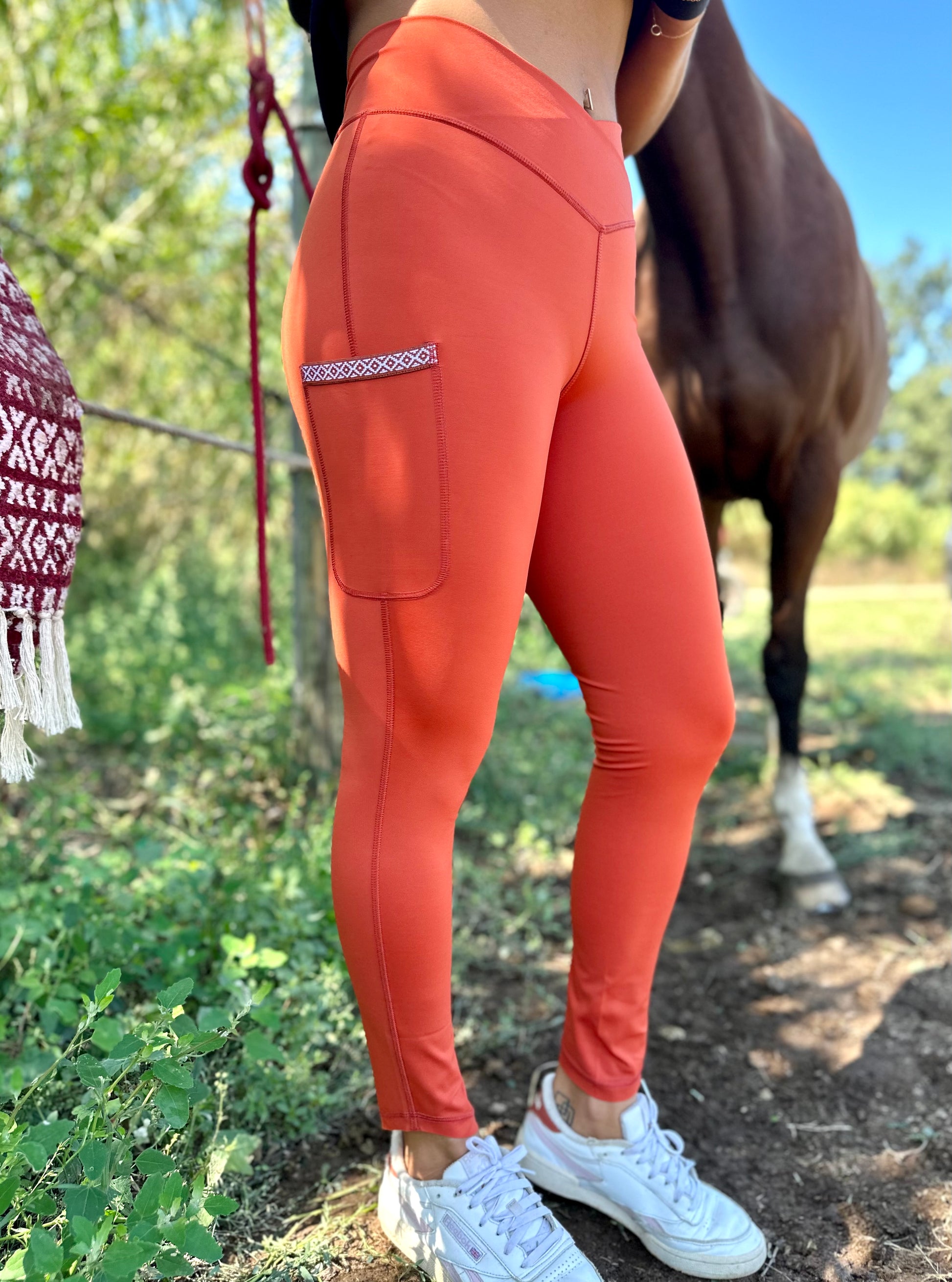 legging equitation jenko terracotta