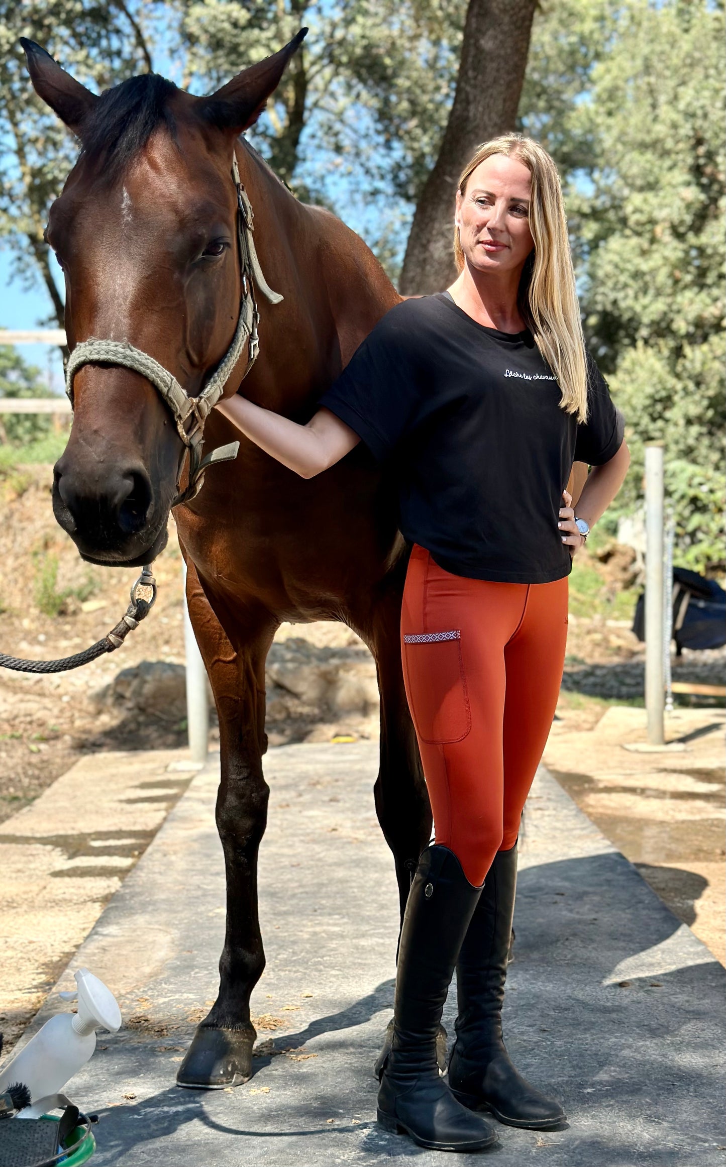 legging équitation jenko terracotta